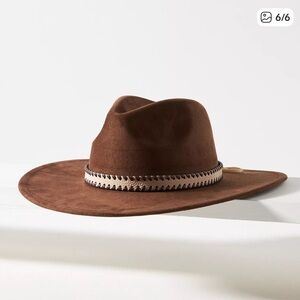 Anthropologie Two-Tone Rancher cowgirl hat brown